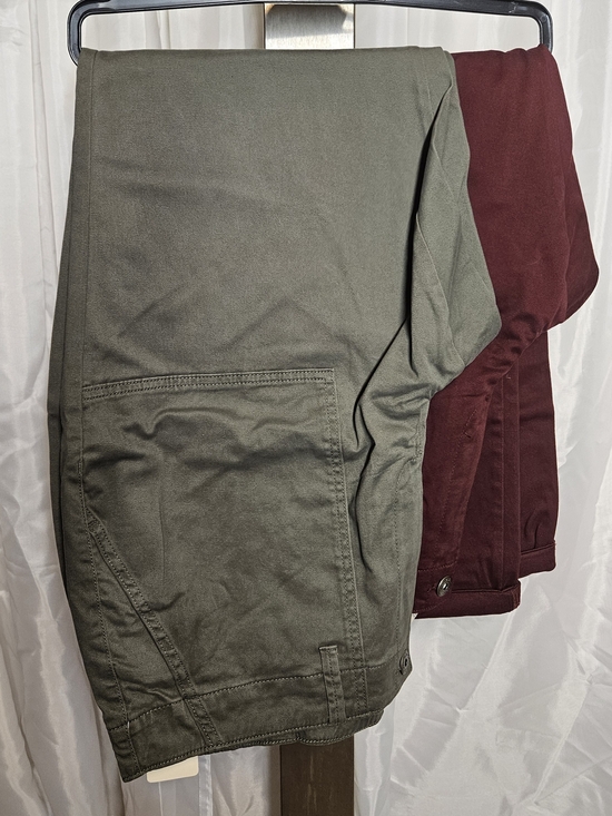 jcpenney Pants - St Johns Bay 2 Pack- Stretch Twill Pants in Olive and Burgundy 18w